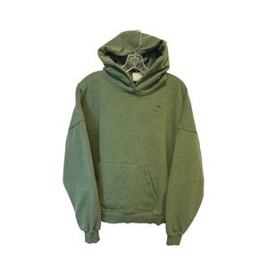 Gymshark Mens XL Oversized Hoodie Olive Green Heathered Pullover Sweatshirt